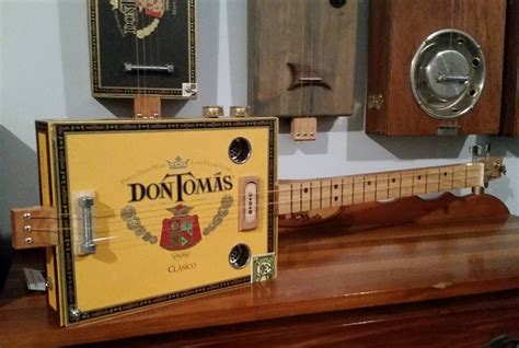 make with metal cigar boxes|guitar made from cigar box.